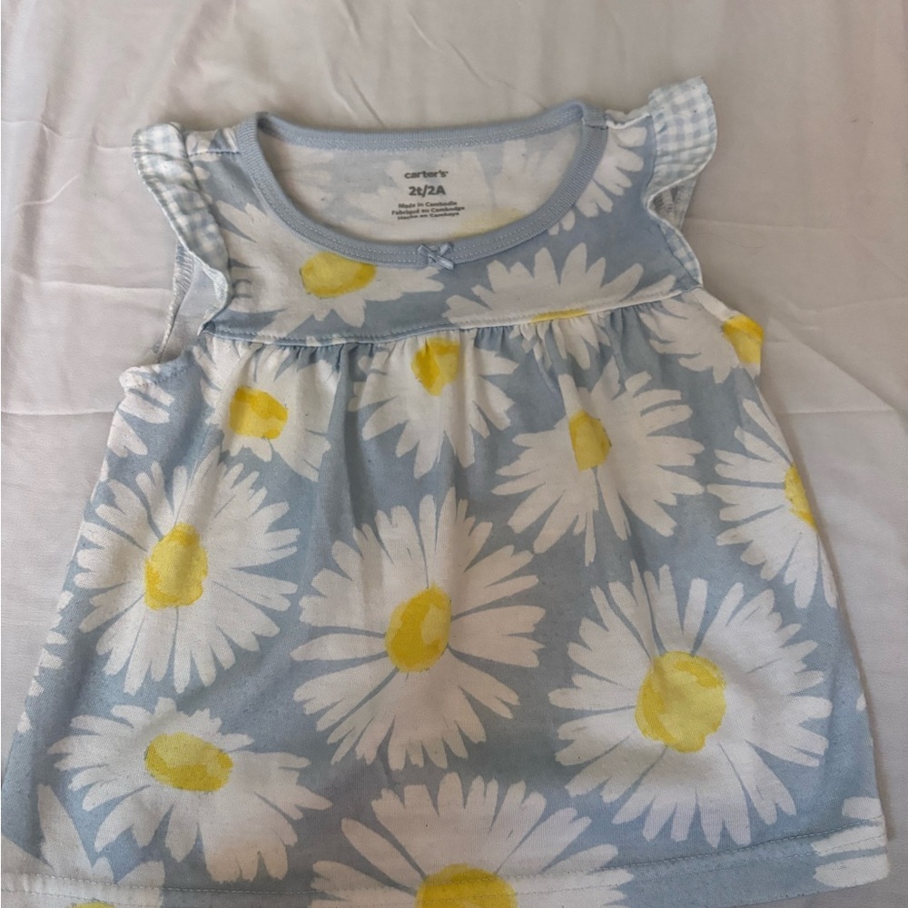 Carter's Blue Daisy Print Kids Top